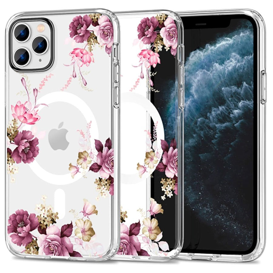 Tech-Protect iPhone 11 Pro MagMood Bagside Cover - MagSafe Kompatibel - Spring Floral