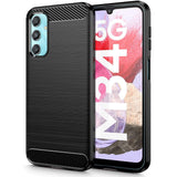 Samsung Galaxy M34 (5G) / F34 (5G) Tech-Protect Fleksibelt Plastik Carbon Mobil Cover - Sort