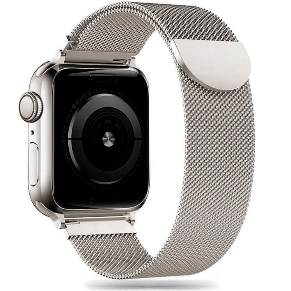 Apple Watch (42/44/SE/45/46/49mm) Milanse Band Rustfri Stål Rem fra Tech-Protect - Stålfarvet