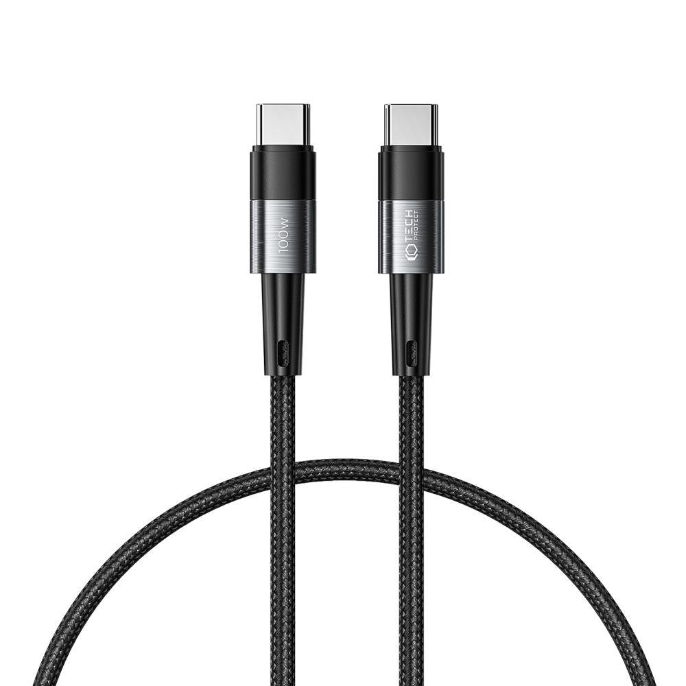 Tech-Protect Ultraboost USB-C til USB-C Kabel 100W/5A - 50cm - Grå