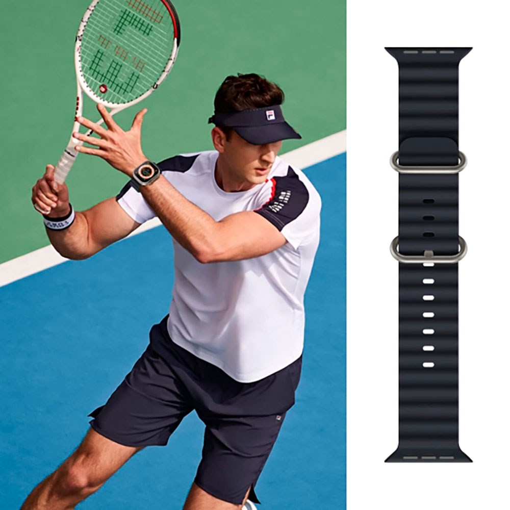 Apple Watch (42/44/SE/45/46/49mm) Iconband Pro Silikone Rem fra Tech-Protect - Sort