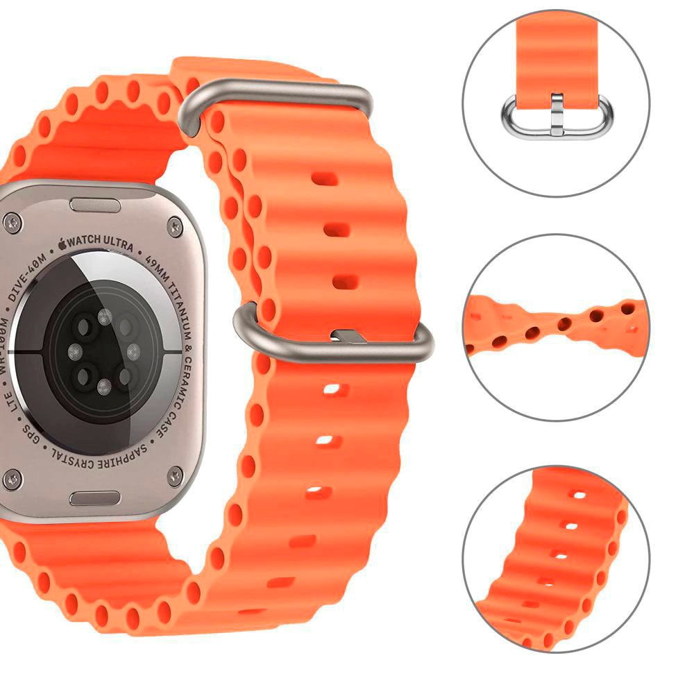 Apple Watch (42/44/SE/45/46/49mm) Iconband Pro Silikone Rem fra Tech-Protect - Orange