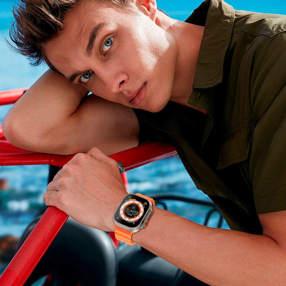 Apple Watch (42/44/SE/45/46/49mm) Iconband Pro Silikone Rem fra Tech-Protect - Orange