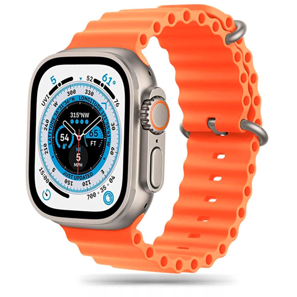 Apple Watch (42/44/SE/45/46/49mm) Iconband Pro Silikone Rem fra Tech-Protect - Orange