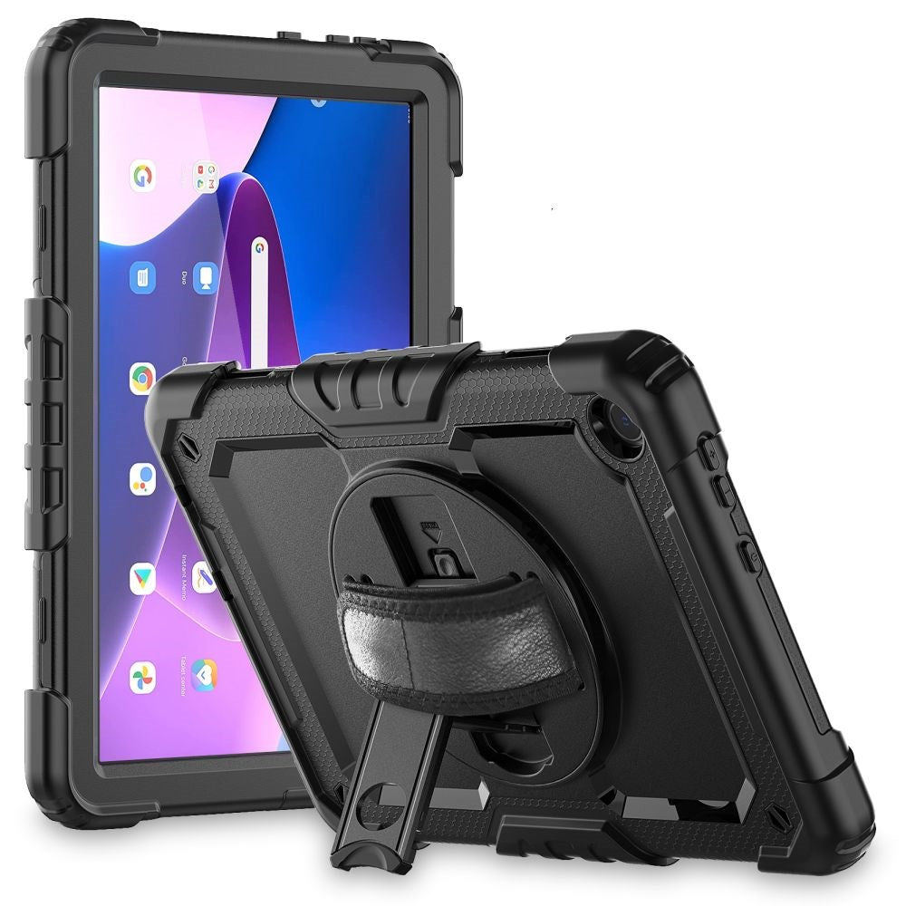 LENOVO TAB M10 10.1 3RD GEN TECH-PROTECT SOLID360 (TB328) Håndværkercover m. Beskyttelsesfilm - Sort