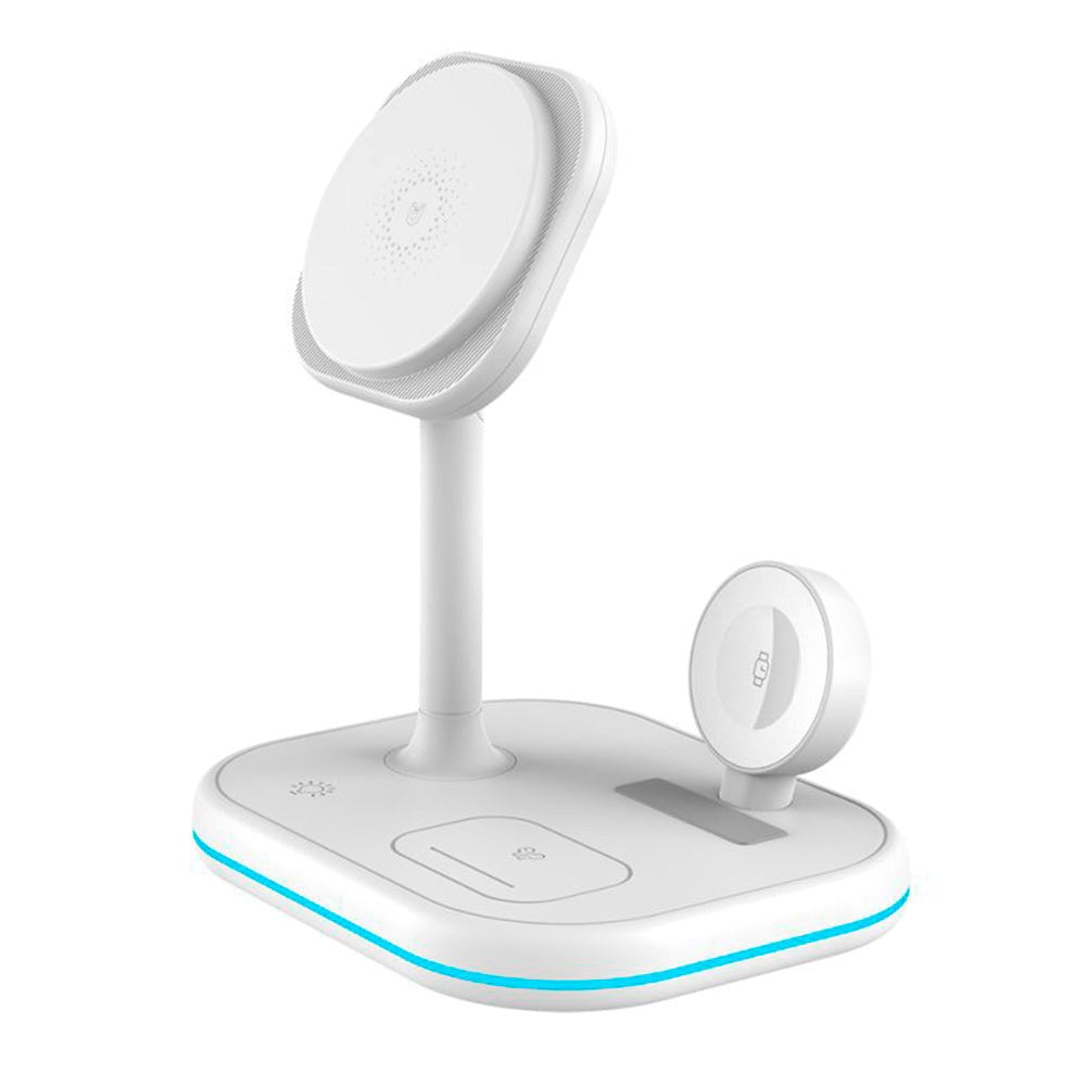 Tech-Protect A27 3-in-1 10W Magnetisk Trådløs Oplader - Hvid