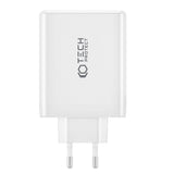 Tech-Protect Network 100W PD GaN Vægoplader m. 3 x USB-C & 1 x USB-A - Hvid