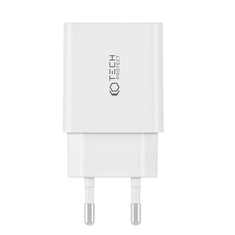 Network 35W Vægoplader m. 2 x USB-C fra Tech-Protect - Hvid