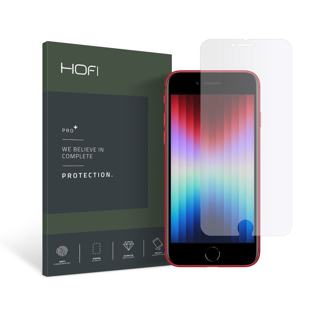Hofi iPhone SE (2022 / 2020) 8 / 7 Glass Pro+ Skærmbeskyttelse - Case Friendly - Gennemsigtigt