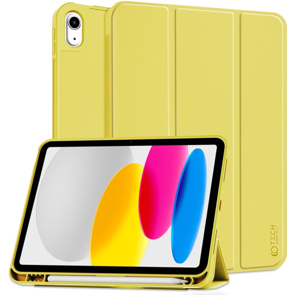 Tech-Protect iPad 11" (2025) / iPad 10.9" (2024/2022) SC Flip Cover m. Apple Pencil Holder - Gul