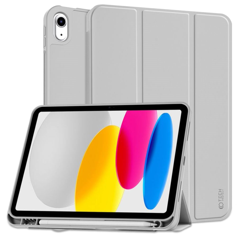 Tech-Protect iPad 11" (2025) / iPad 10.9" (2024/2022) SC Flip Cover m. Apple Pencil Holder - Grå