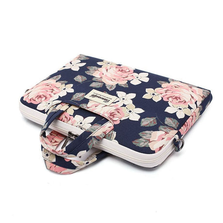 Canvaslife Briefcase Taske Til MacBook / PC 15-16" - Navy Rose