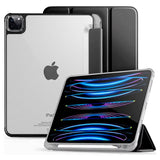 Tech-Protect iPad Pro 12.9" (2022 / 2021 / 2020) SC Hybrid Kunstlæder Tri-fold Cover - Sort / Gennemsigtig