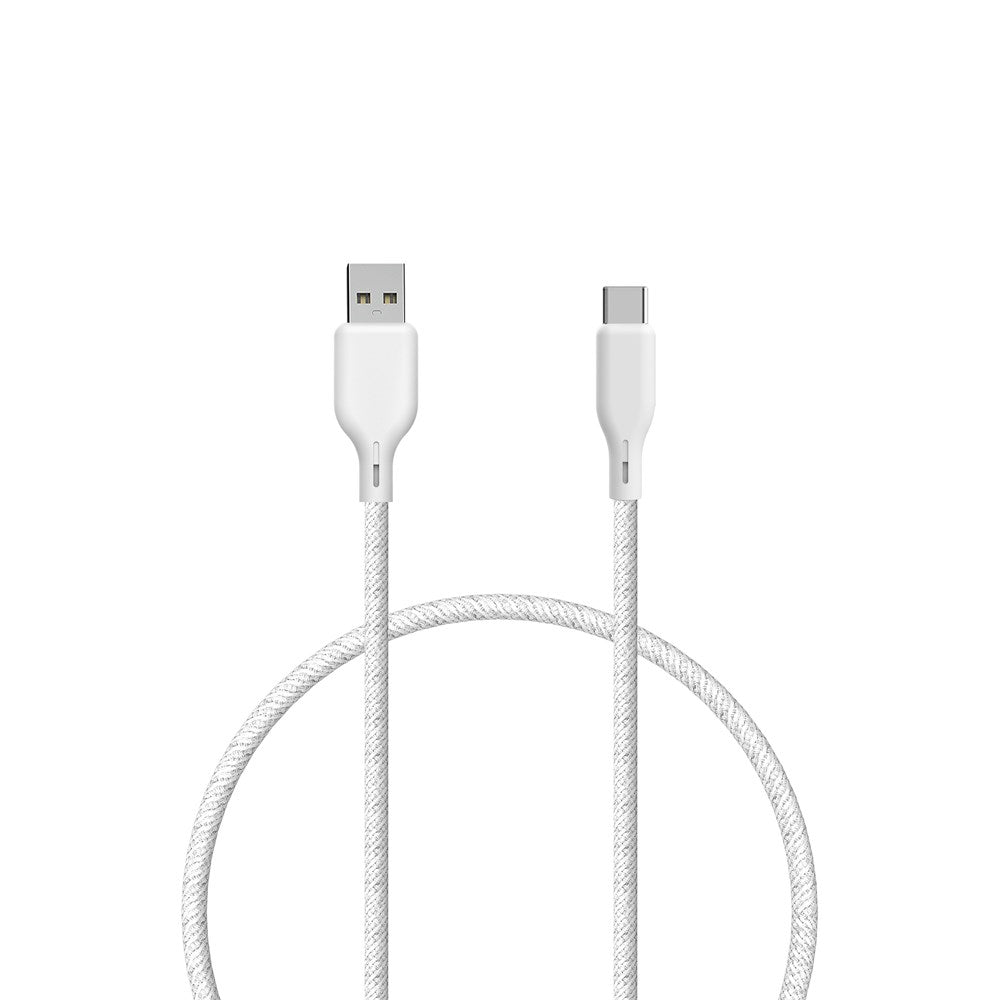 ËSSENTIALS by Upström 60W USB-A til USB-C Kabel - 1.2m - Hvid