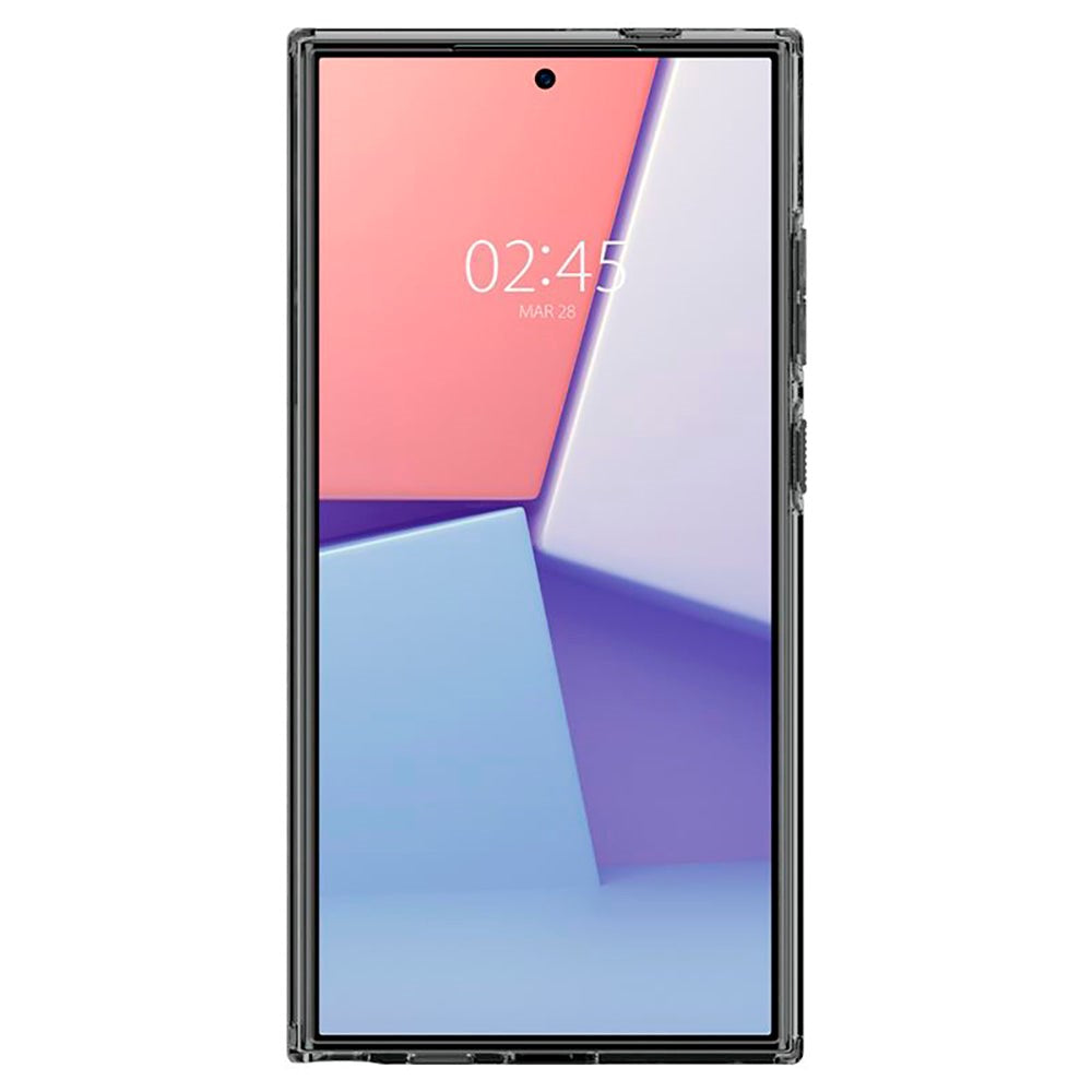 Samsung Galaxy S24 Ultra Liquid Crystal Mobil Cover - Gennemsigtig / Sort