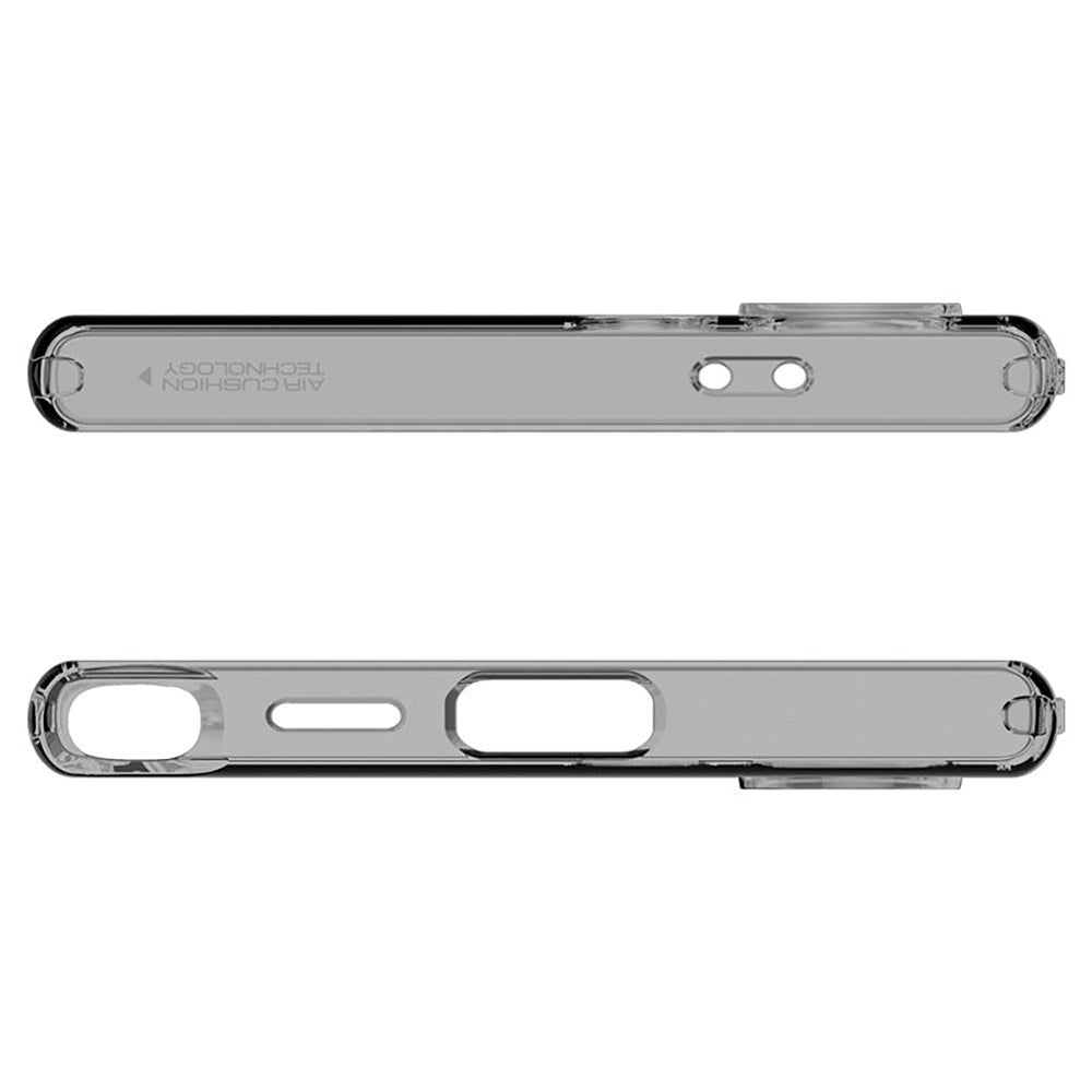 Samsung Galaxy S24 Ultra Liquid Crystal Mobil Cover - Gennemsigtig / Sort