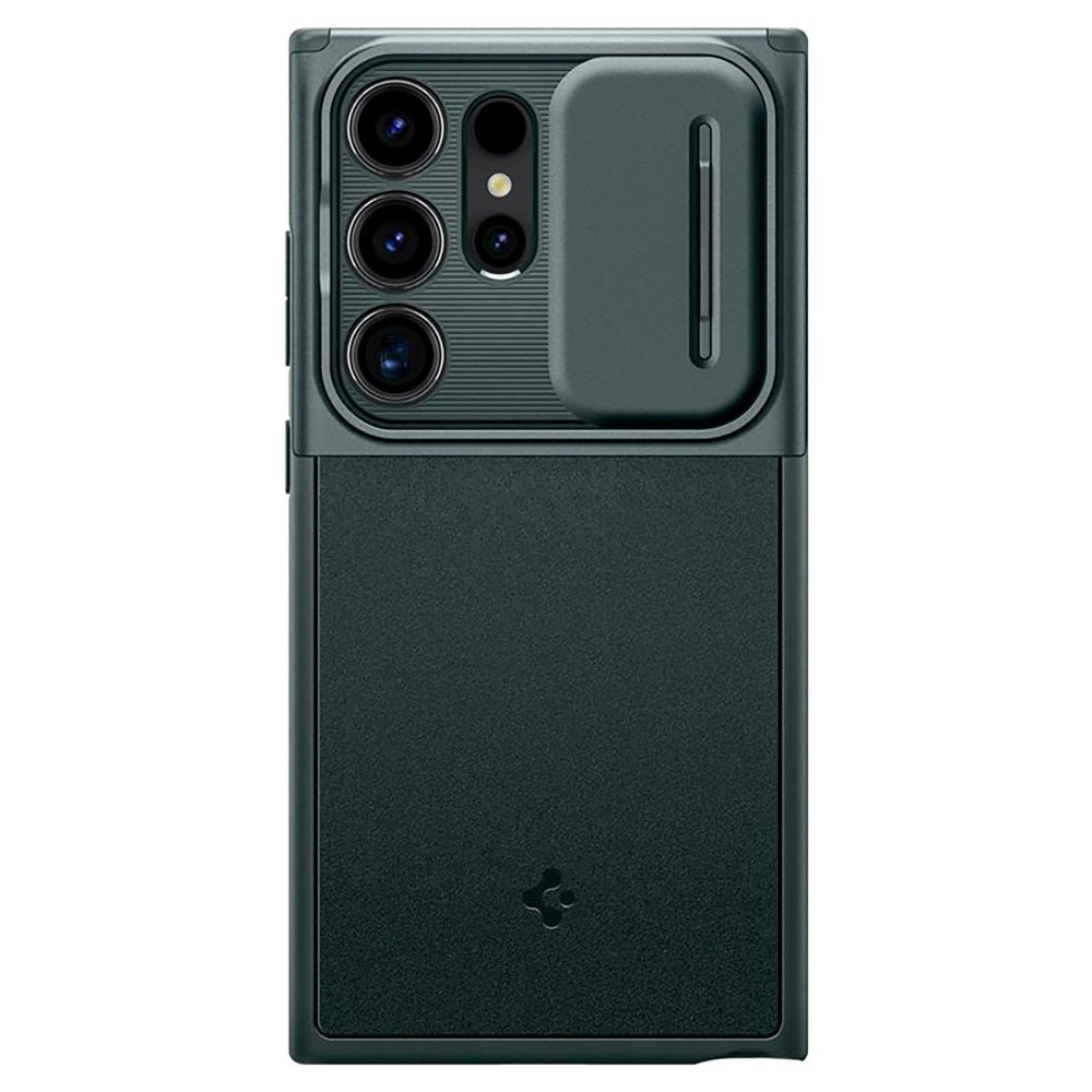 Spigen Samsung Galaxy S24 Ultra Optik Armor Cover - Mørkegrøn