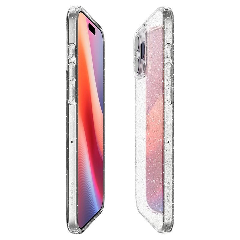 Spigen iPhone 16 Pro Max Liquid Crystal Glitter Bagside Cover - Gennemsigtig