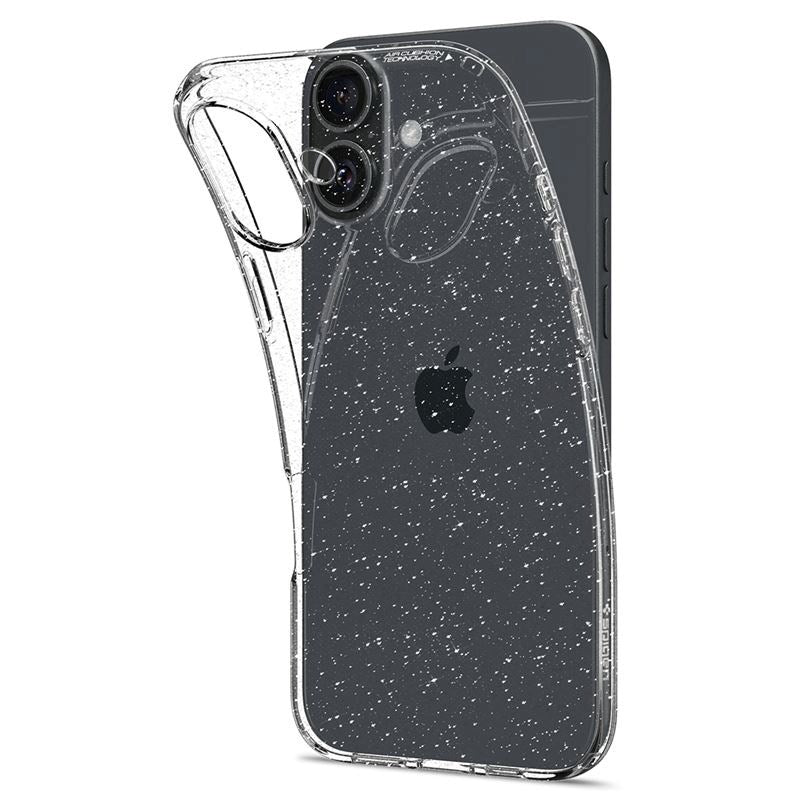 Spigen iPhone 16 Plus Liquid Crystal Glitter Bagside Cover - Gennemsigtig