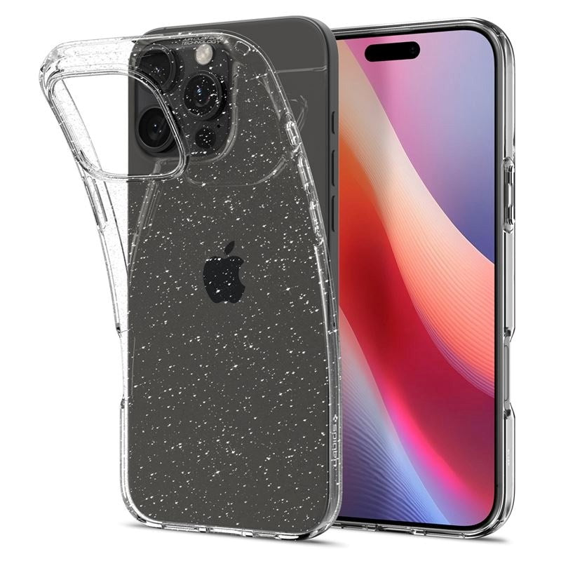 Spigen iPhone 16 Pro Liquid Crystal Glitter Bagside Cover - Gennemsigtig