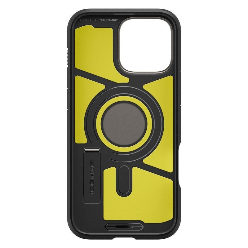 Spigen iPhone 16 Pro Tough Armor Case m. Kickstand - MagSafe Kompatibel - Gunmetal