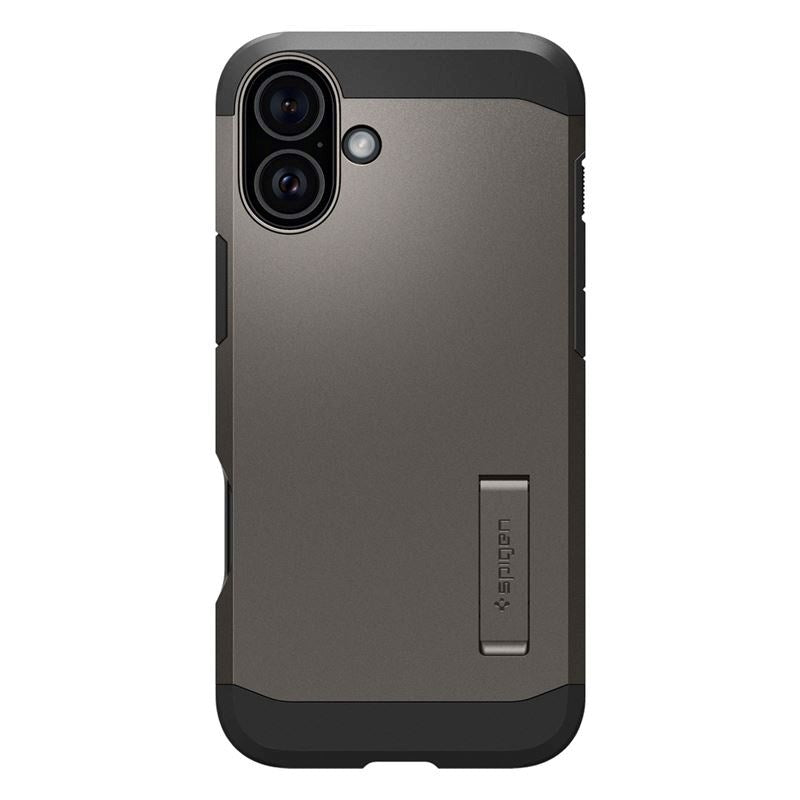 Spigen iPhone 16 Tough Armor Case m. Kickstand - MagSafe Kompatibel - Gunmetal
