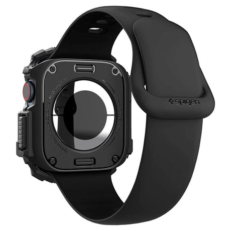 Apple Watch 10 (42mm) - Spigen Rugged Armor Cover - Fleksibelt Plastik - Sort