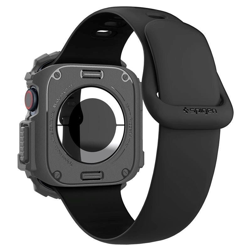Apple Watch 11 / 10 (46mm) - Spigen Rugged Armor Cover - Fleksibelt Plastik - Mørkegrå