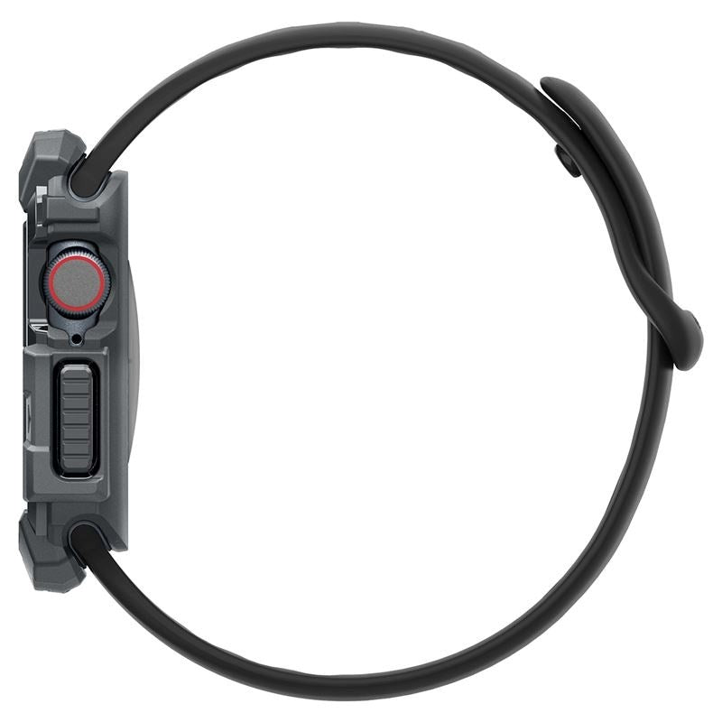 Apple Watch 11 / 10 (46mm) - Spigen Rugged Armor Cover - Fleksibelt Plastik - Mørkegrå