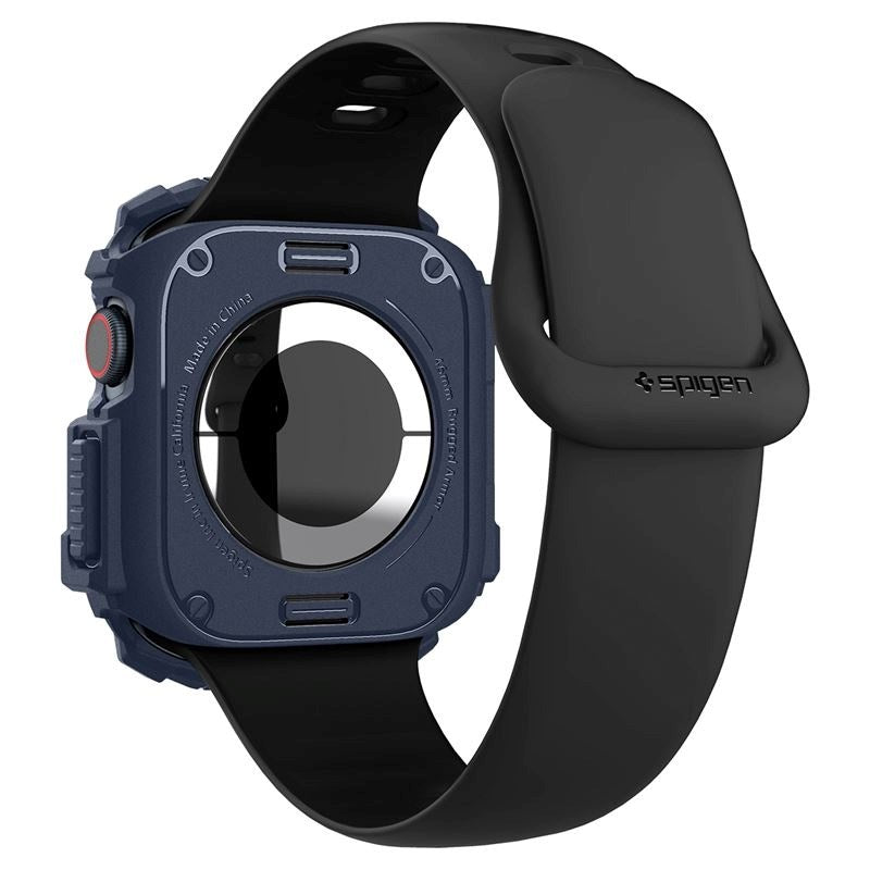 Apple Watch 11 / 10 (46mm) - Spigen Rugged Armor Cover - Fleksibelt Plastik - Blå
