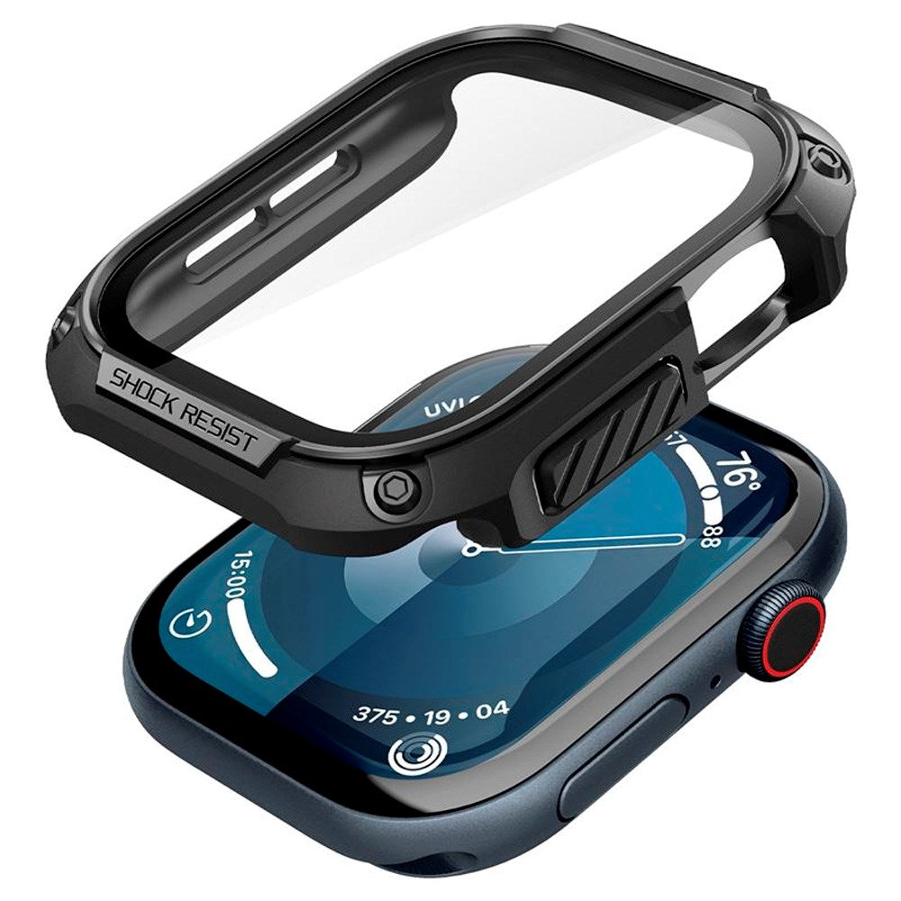 Apple Watch 11 / 10 (46mm) - Spigen Tough Armor Cover m. Skærmbeskyttelsesglas - Sort