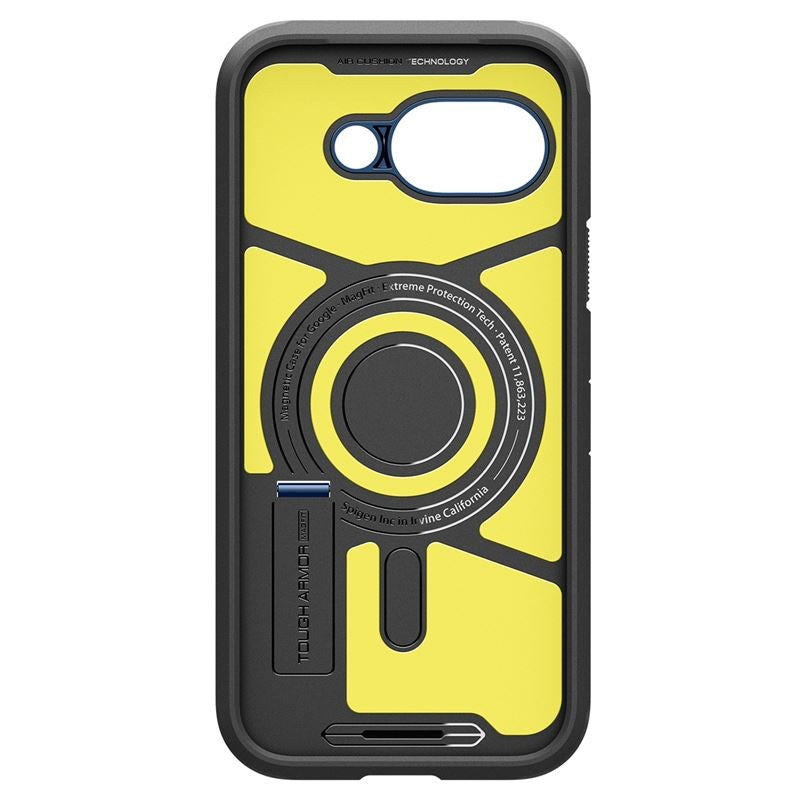 Google Pixel 9a - Spigen Tough Armor Hybrid Cover m. Kickstand - MagSafe Kompatibel - Blå