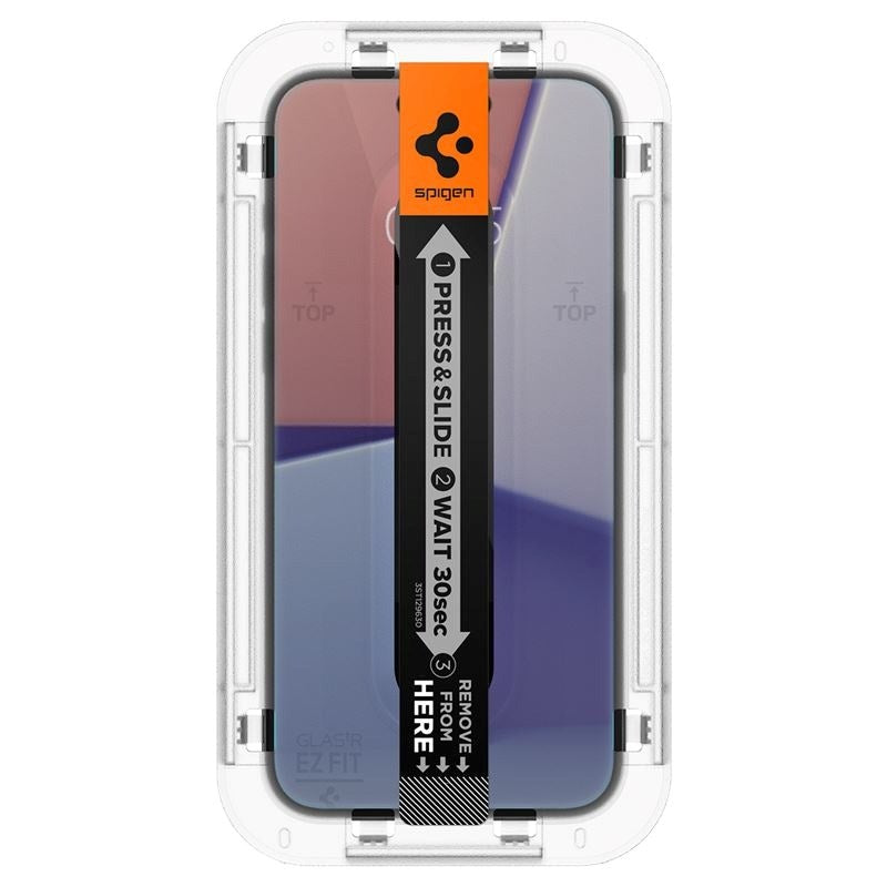 Spigen iPhone 16 Plus EZ Fit Glas.tR Skærmbeskyttelse 2. Stk - Privacy Filter - Case Friendly - Gennemsigtig