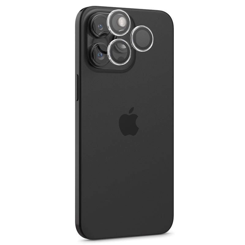 iPhone 16 Pro / 16 Pro Max / 15 Pro / 15 Pro Max / 14 Pro / 14 Pro Max Spigen EZ Fit. tR Optik Pro Kameralinse Glas - 2 Stk - Gennemsigtig