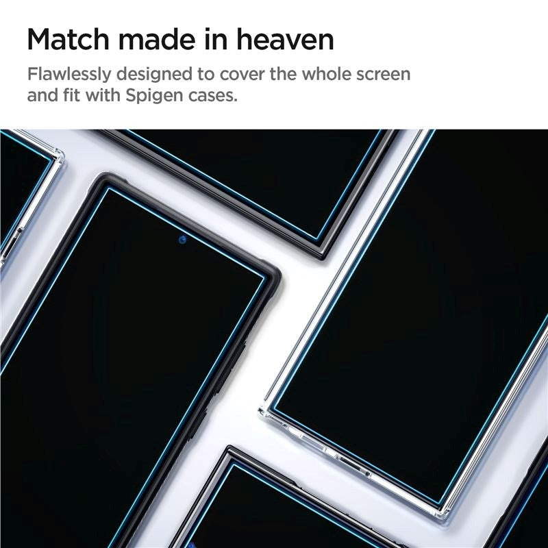 Spigen Samsung Galaxy S24 Ultra EZ Fit Glas.tR Skærmbeskyttelsesglas 2 Stk. - Case Friendly - Gennemsigtig