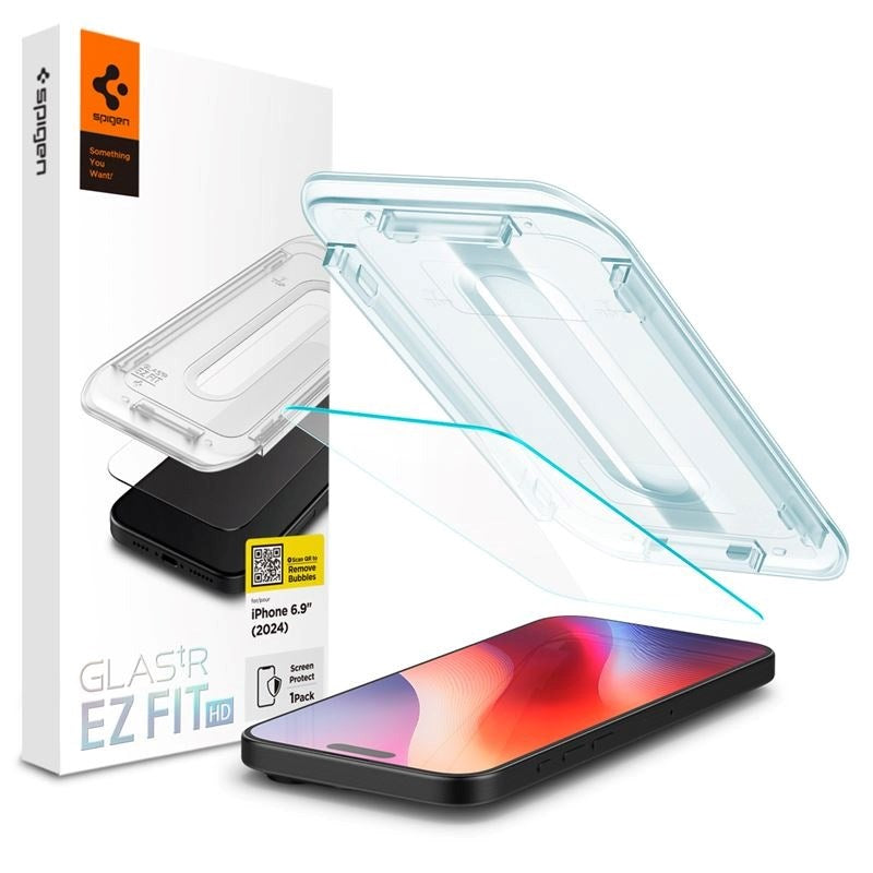 Spigen iPhone 16 Pro Max EZ Fit Glas.tR Beskyttelsesglas - Case Friendly - Gennemsigtig