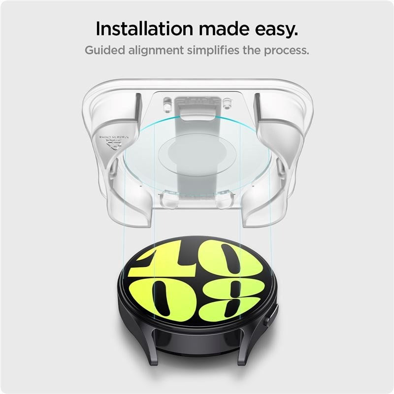 Samsung Galaxy Watch 7 (44mm) EZ Fit GLAS.tR Skærmbeskyttelse fra Spigen - 2 Stk. - Gennemsigtig