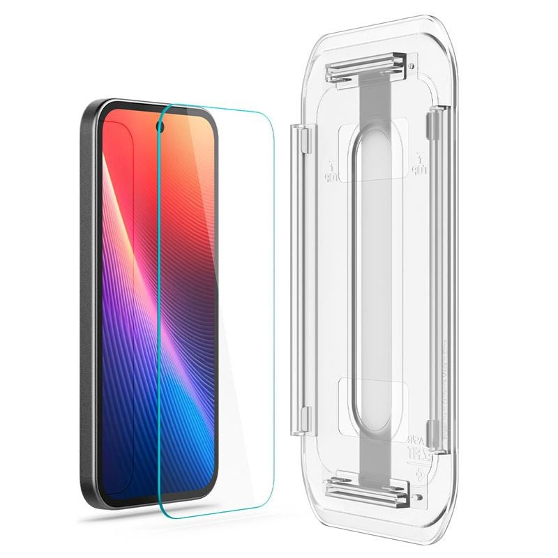 Google Pixel 9a - Spigen EZ Fit Glas tR Skærmbeskyttelse - 2 stk - Case Friendly - Gennemsigtig