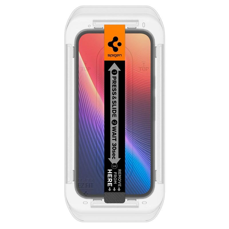 Google Pixel 9a - Spigen EZ Fit Glas tR Skærmbeskyttelse - 2 stk - Case Friendly - Gennemsigtig