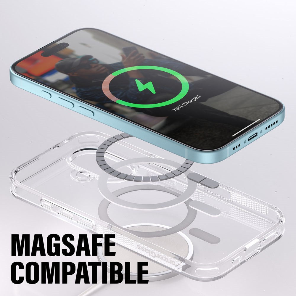 PanzerGlass iPhone 16 Pro 3-i-1 Bundle m. EasyAligner - Skærmbeskyttelse (UWF) / Bagsidecover / Kamerabeskyttelse - Gennemsigtig / Sort