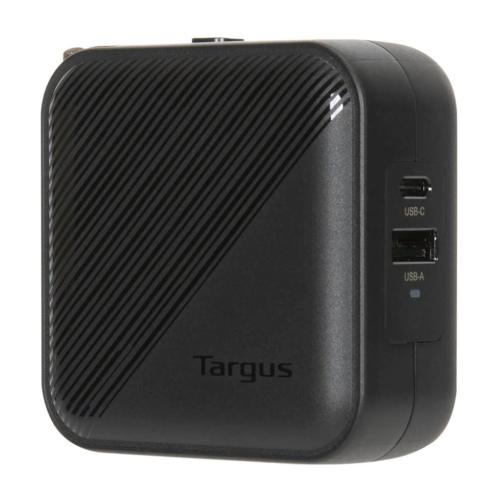 Targus 65W PD Vægoplader m. USB-C, USB-A og Rejseadaptere - Sort