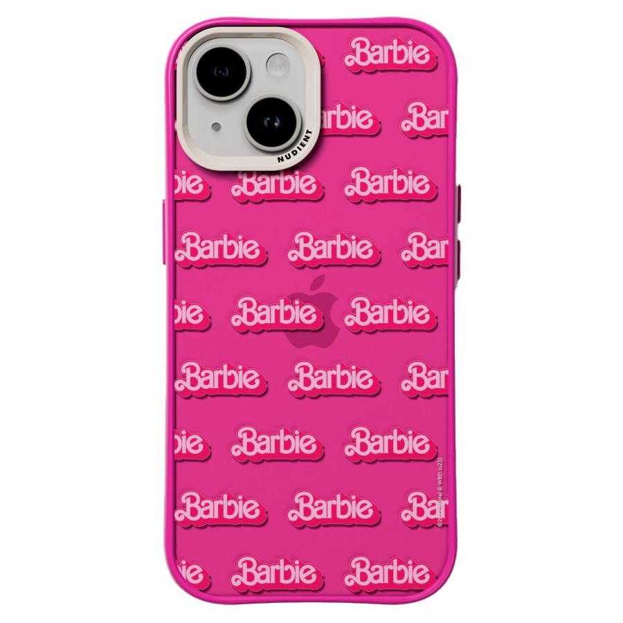 Nudient Form Case iPhone 15 Mobil Cover - Barbie Grid
