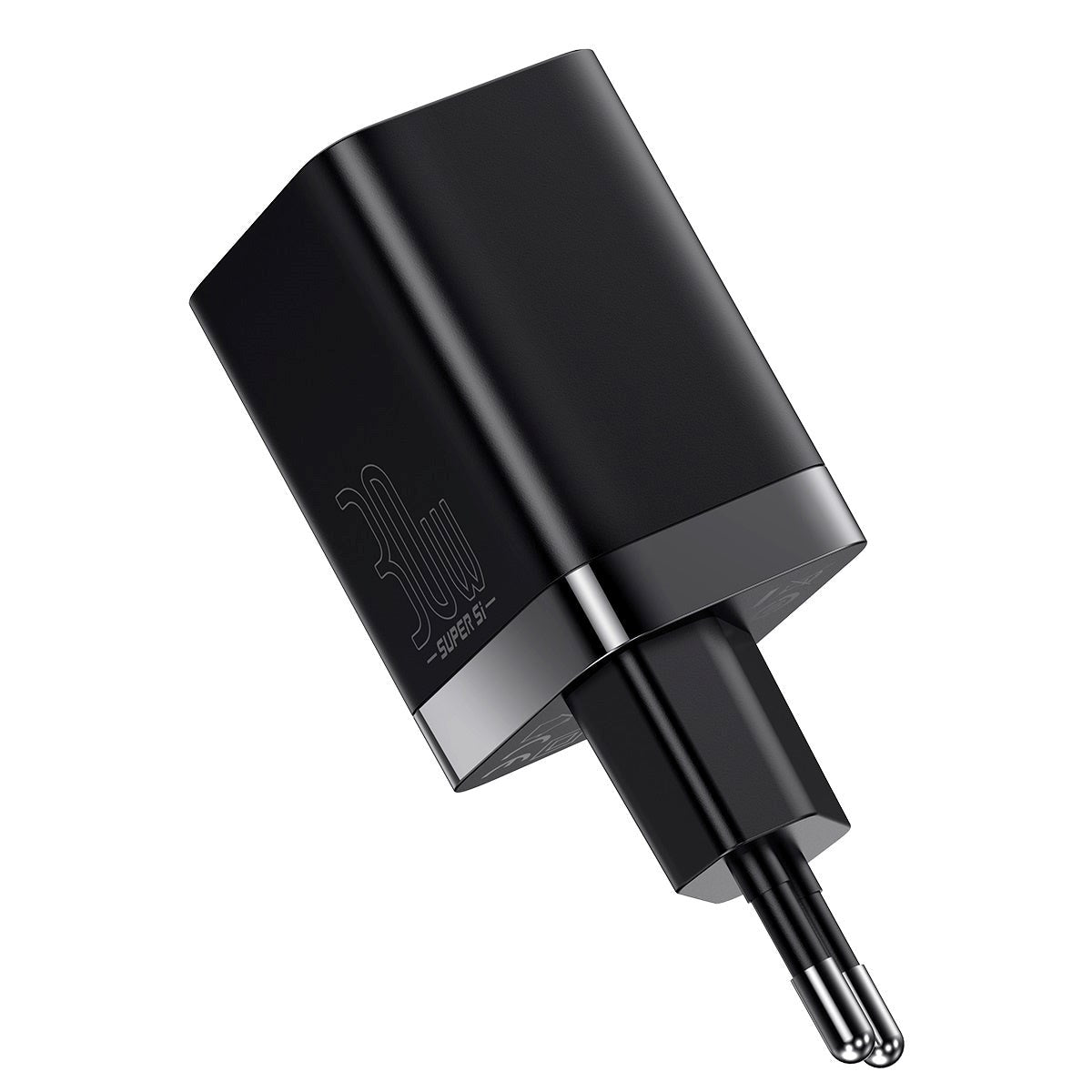 Baseus 30W Super Si Pro PD Vægoplader USB-C & USB-A - Sort