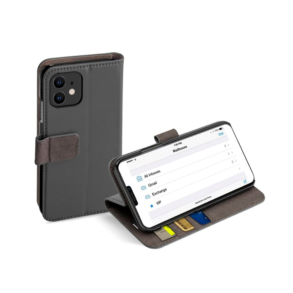 iPhone 12 Mini SBS Wallet Stand Læder Cover - Sort