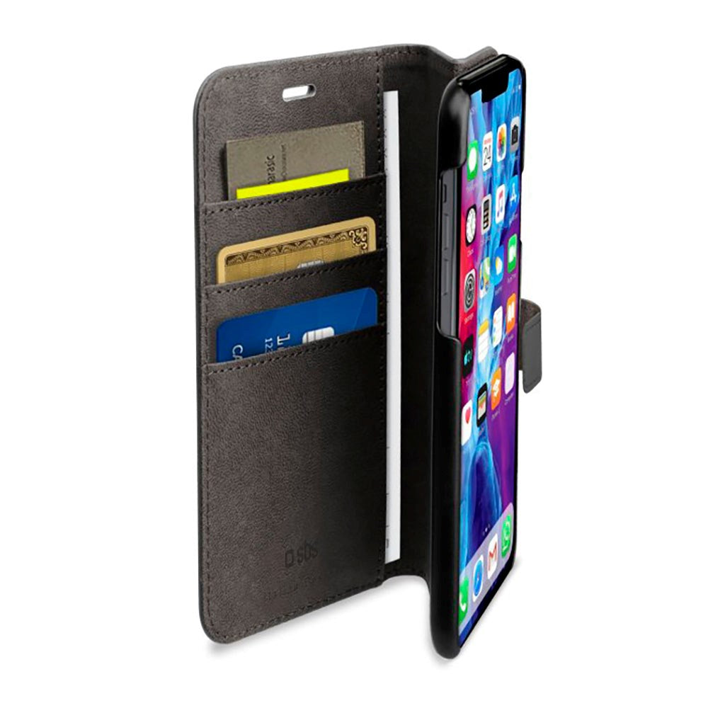 iPhone 12 Mini SBS Wallet Stand Læder Cover - Sort