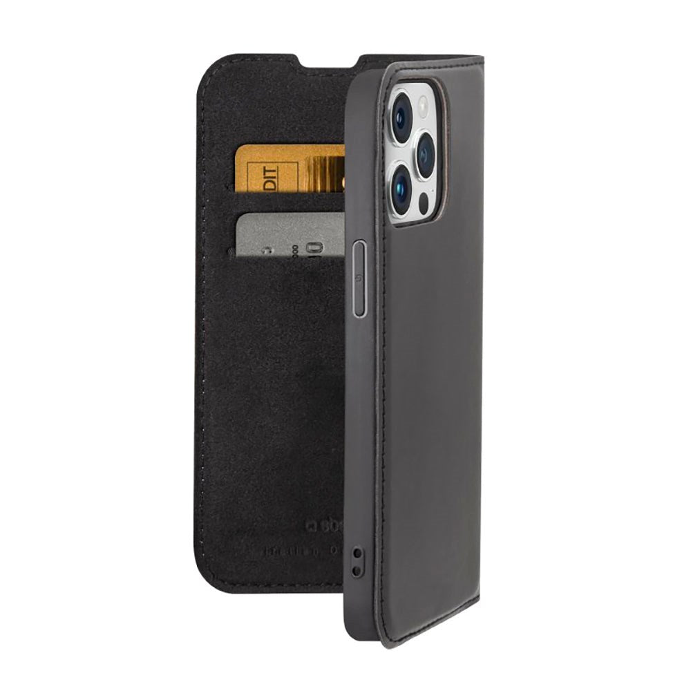 iPhone 15 Pro Max SBS Wallet Lite Læder Cover - Sort