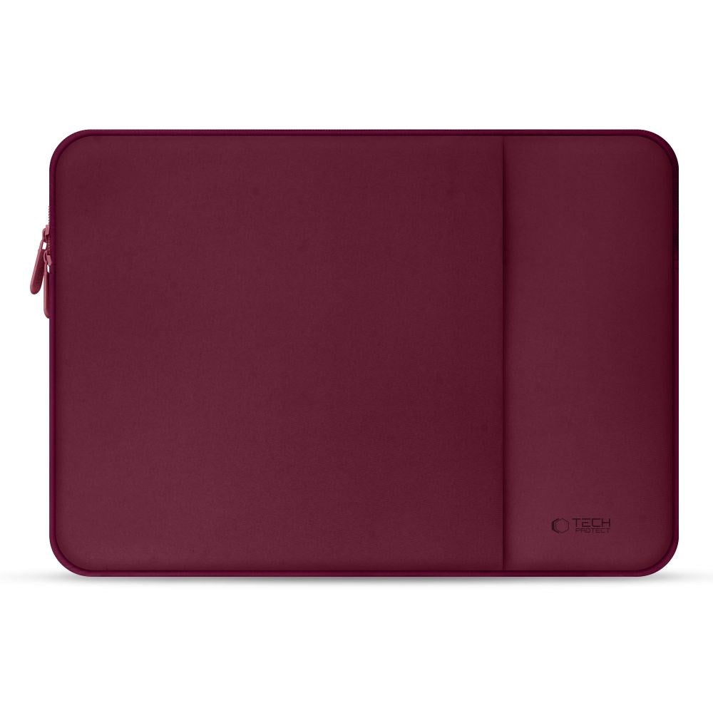 MacBook / Laptop Tech-Protect Neopren Sleeve 15-16" (36.5 x 25.5 cm) m. Ekstra Lomme - Vinrød