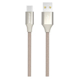 GreyLime Braided (3A/15W) USB-C Kabel 2 meter - Beige