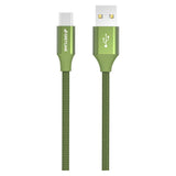 GreyLime Braided (3A/15W) USB-C Kabel 2 meter - Grøn