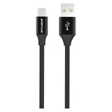 GreyLime Braided (3A/15W) USB-C Kabel 2 meter - Sort